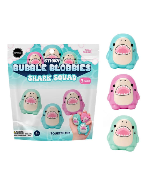 Top Trenz | Sticky Bubble Blobbies Shark Squad | Fidget Toy 3-Pack