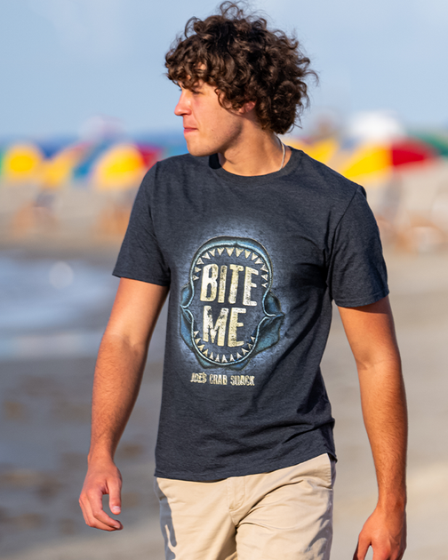Joe's Crab Shack Bite Me Shark Mouth Adult Tee Landry's Inc.