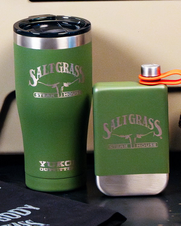 Saltgrass | Logo | Yukon Green Flask - FINAL SALE