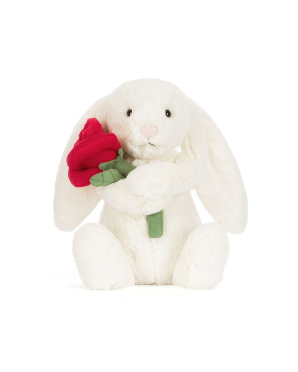 JELLYCAT | Cream Bunny With Rose | Plush