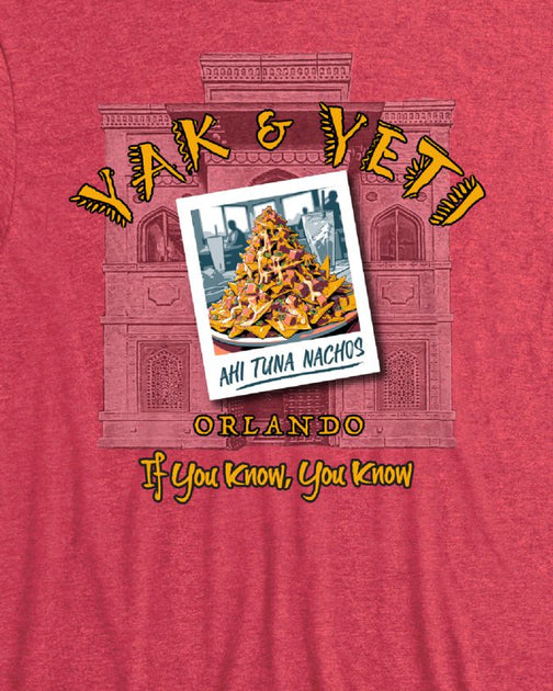 Yak & Yeti | Ahi Tuna Nachos | Adult Tee – Landry's Inc.