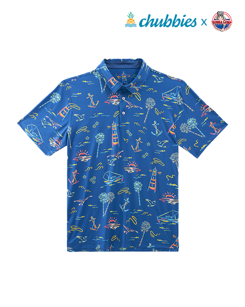 Chubbies x Bubba Gump | Tropical | Men's Polo ~ FINAL SALE