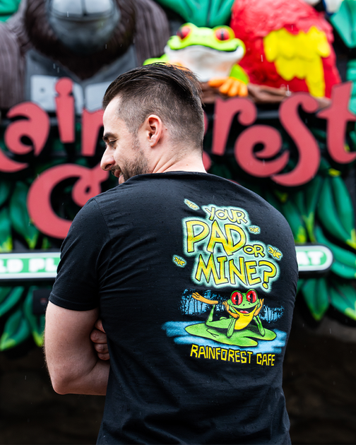 Rainforest Cafe | Your Pad Or Mine | Adult Tee – Landry's Inc.