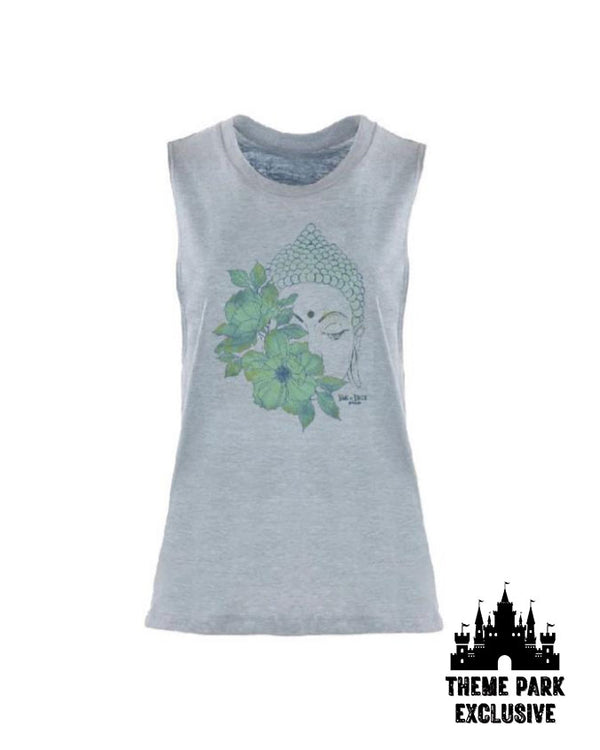 Yak & Yeti | Floral Buddha | Ladies Tank - FINAL SALE