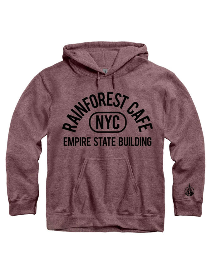 Rainforest Cafe x The Empire State Building | Adult Hoodie Maroon