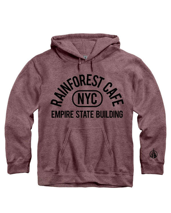 Rainforest Cafe x The Empire State Building | Adult Hoodie Maroon