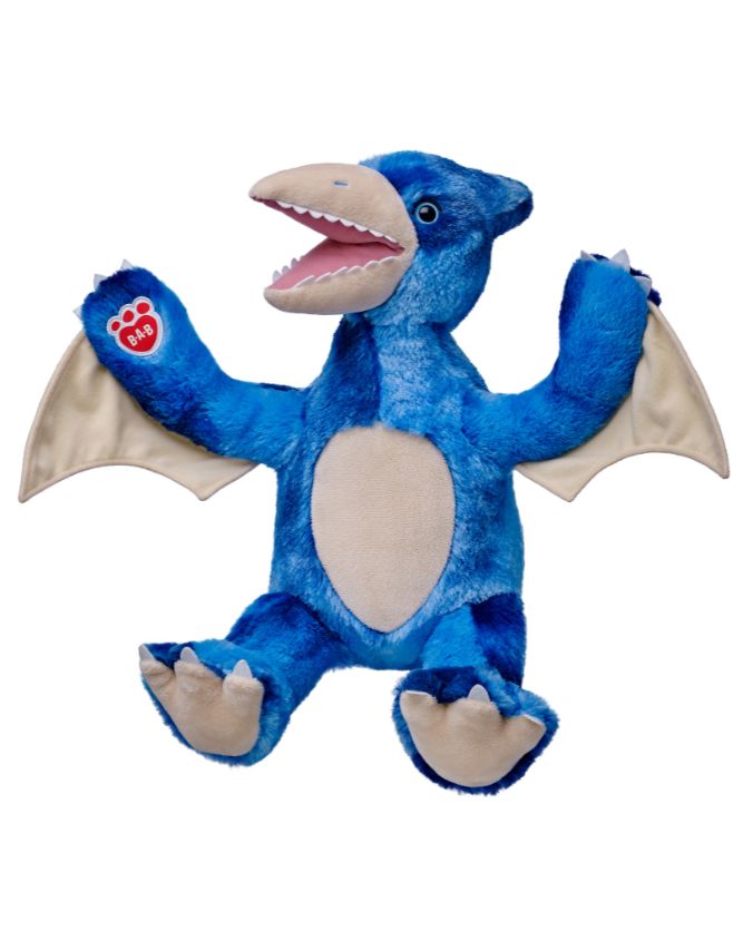 T-Rex Cafe | Blue Pterodactyl | 16" Build-A-Dino Plush