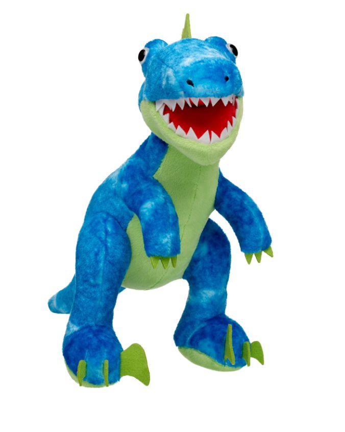T-Rex Cafe | Blue & Green Raptor | 16" Build-A-Dino Plush