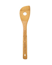 A Bamboo Spatula with embossed text on handle that reads 'BUBBA GUMP SHRIMP CO.' on a white background.