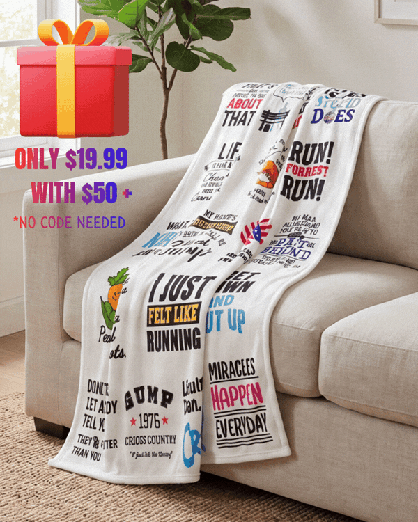 Bubba Gump | Iconic Movie Quotes | Plush Blanket