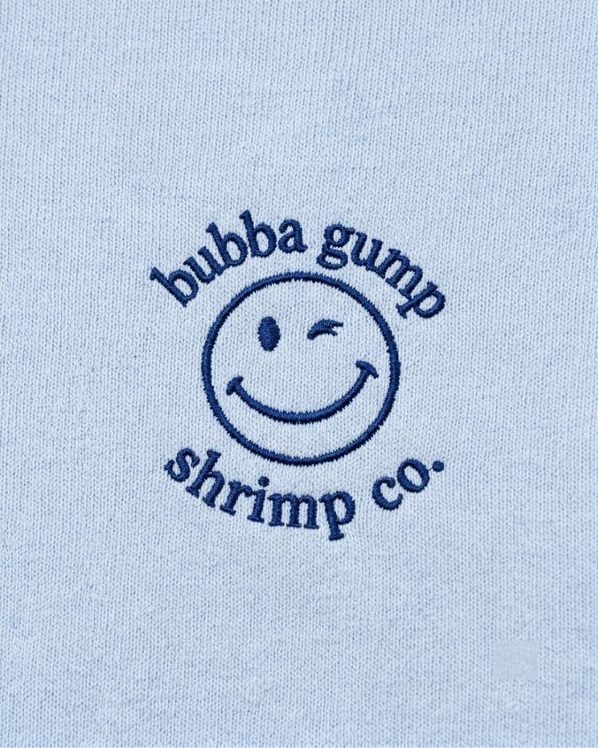 Bubba Gump | Smiley Face Embroidery | Adult Crewneck
