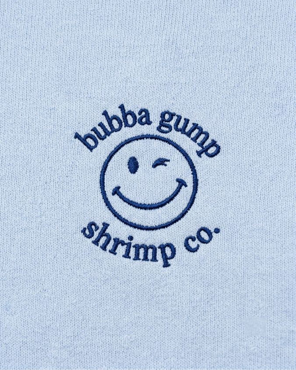 Bubba Gump | Smiley Face Embroidery | Adult Crewneck