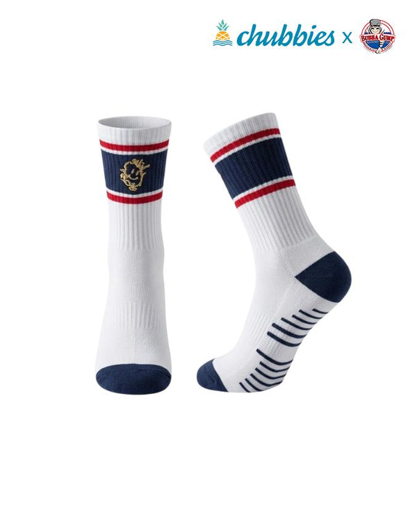 Chubbies x Bubba Gump | SOCKS SMILEY | WHITE