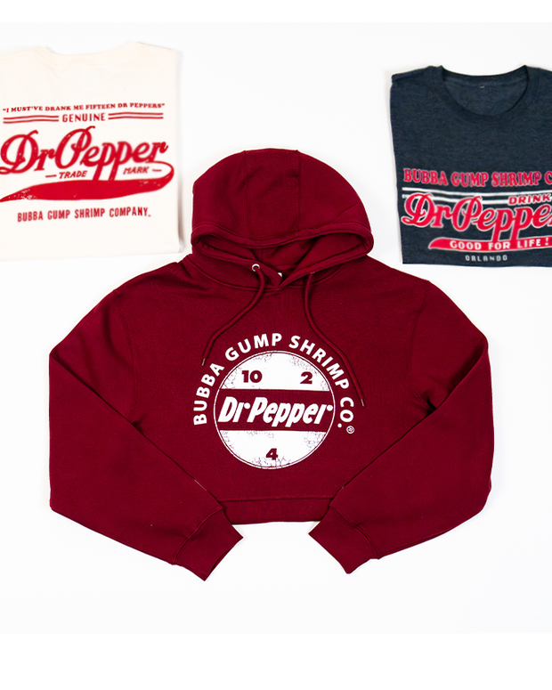 Bubba Gump x Dr Pepper | Revised 10-2-4 Vintage Logo | Adult Hoodie