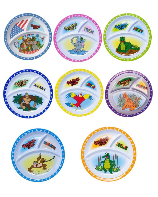 Rainforest Cafe | Segmented Plates Americana Edition | 8 PC Set