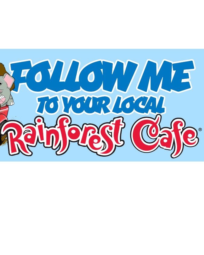 Rainforest Cafe | Follow Me | Bumper Sticker