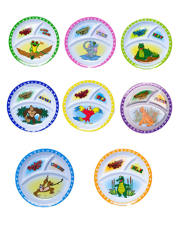 Rainforest Cafe | Segmented Plates | 8 PC Set