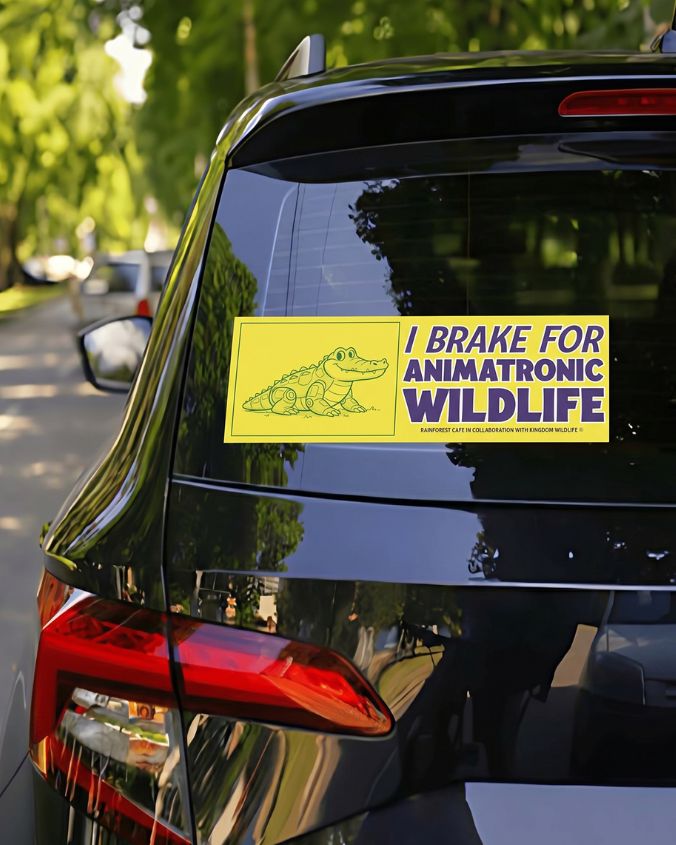Rainforest Cafe | Brake For Animatronic Wildlife | Bumper Sticker