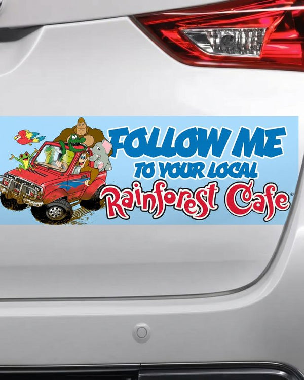 Rainforest Cafe | Follow Me | Bumper Sticker