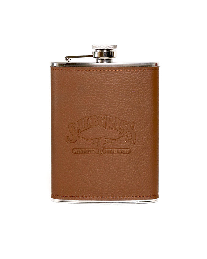 Saltgrass | Stainless Steel & Leather | Hip Flask – Landry's Inc.