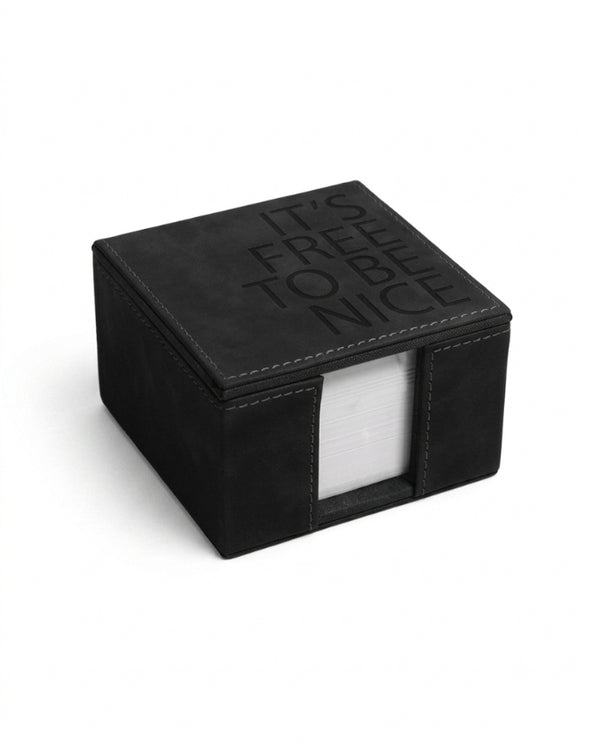 It's Free to be Nice | Leather | Sticky Note Holder