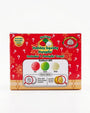 A boxed toy product labeled 'Holiday Squishy Dumplin'' with a red holiday-themed package, showing three collectible dumpling colors and a 'Secret Edition' badge on a white background.