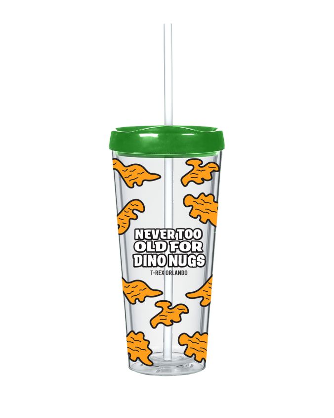 T-Rex Cafe | Never Too Old For Dino Nugs | Water Cup