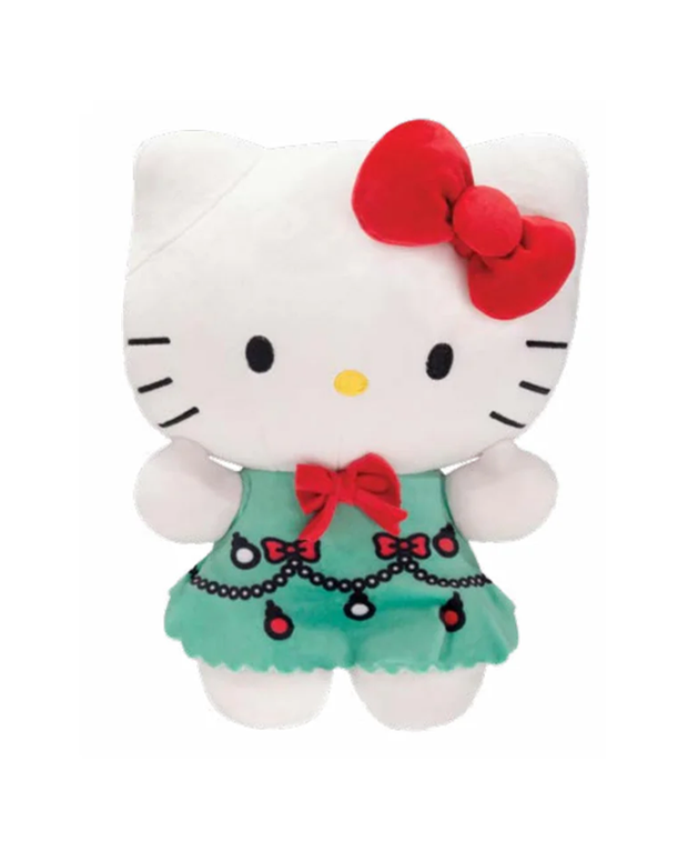  A festive Hello Kitty dressed in Christmas-themed designs, perfect for holiday celebrations and cheerful gatherings.