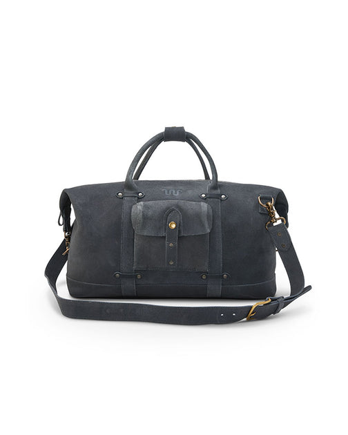 King Ranch Grey Roughout Leather Duffle Bag Landry's Inc.