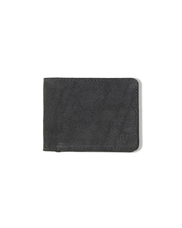 Grey leather wallet with King Ranch branding in front of white background.