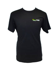 Plain black tee with Draft Kings/Golden Nugget logo on left chest area.