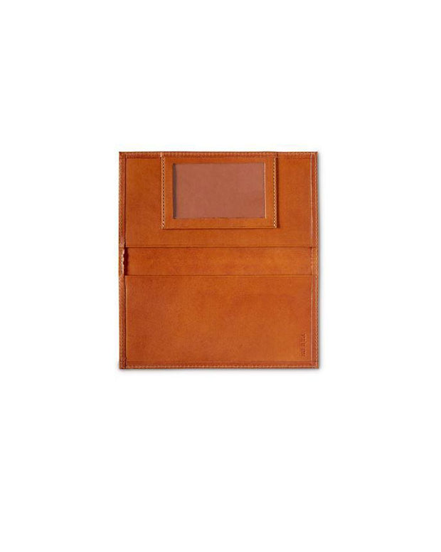 LOUIS STITCH Chocolate Brown Hunter Leather Passport Cheque Book Holder  Travel Wallet Credit Card Organizer for Men and Women |Prague_PHBB