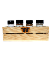 4 spices inside of Mini Wood Crate from King Ranch.