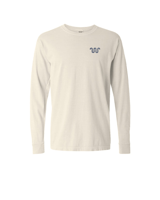 Front of long sleeve shirt with King Ranch logo on left chest in front of white background.