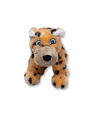 Front of Maya the Jaguar plush in front of white background.