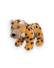 Maya the Jaguar plush in front of white background.
