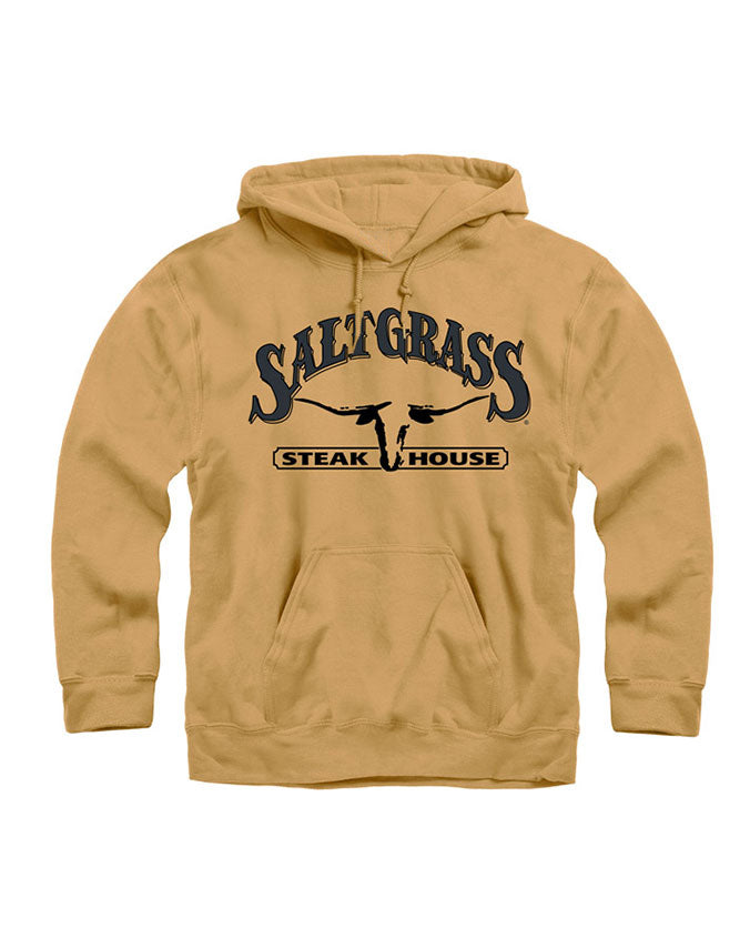 Yellow Saltgrass logo hoodie.