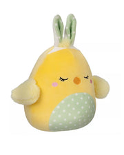 Side view of Aimee the Chick Squishmallow.